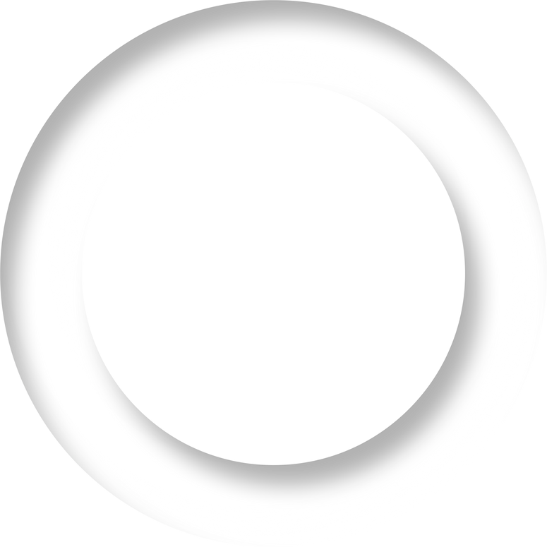 Neumorphic ring shape, rounded transparent button, Minimal button with light and shadows.